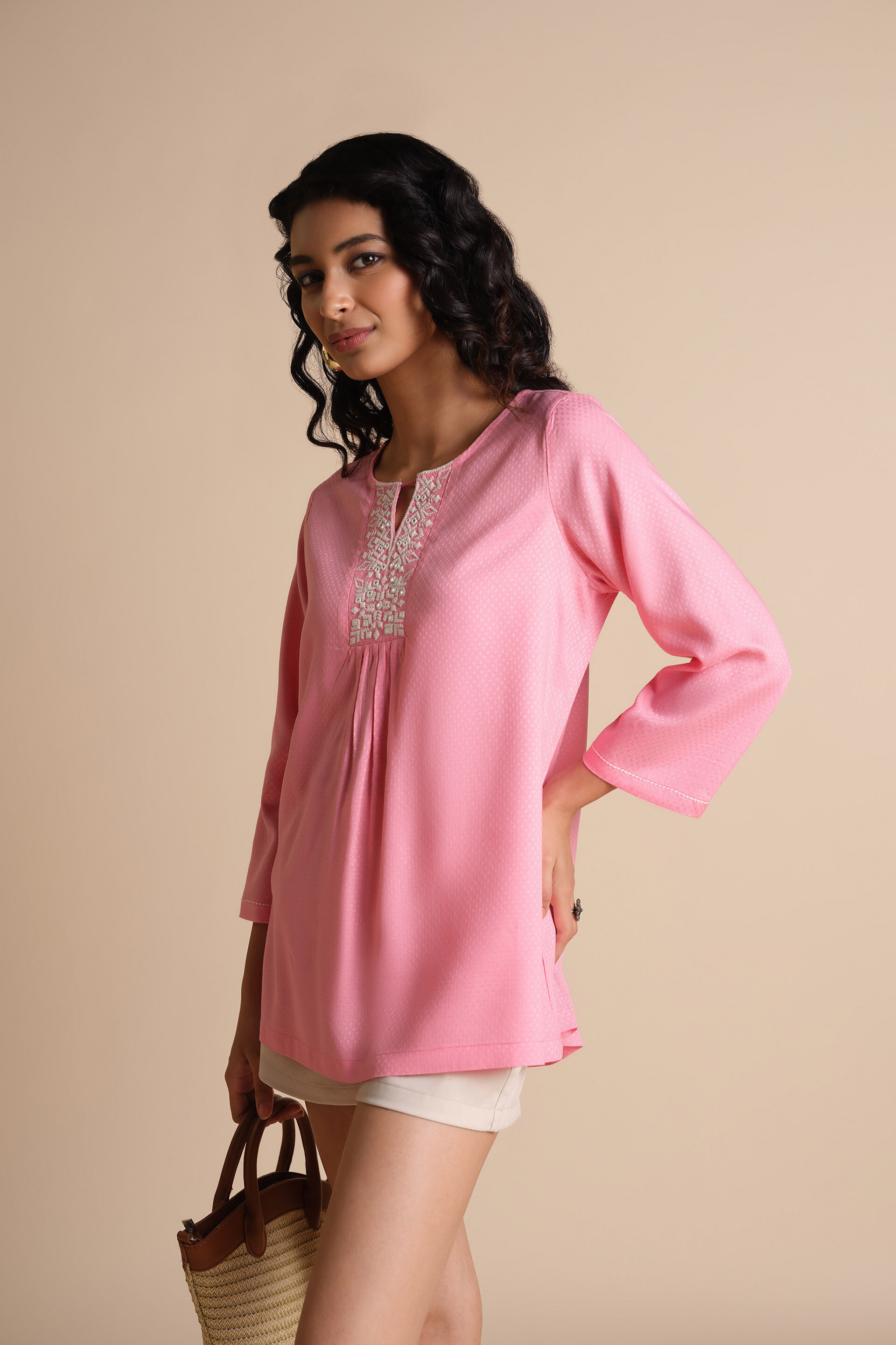 Khushnuma Top, Pink, image 6